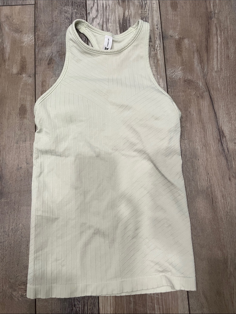 all in motion light green Ribbed Racerback Tank Top